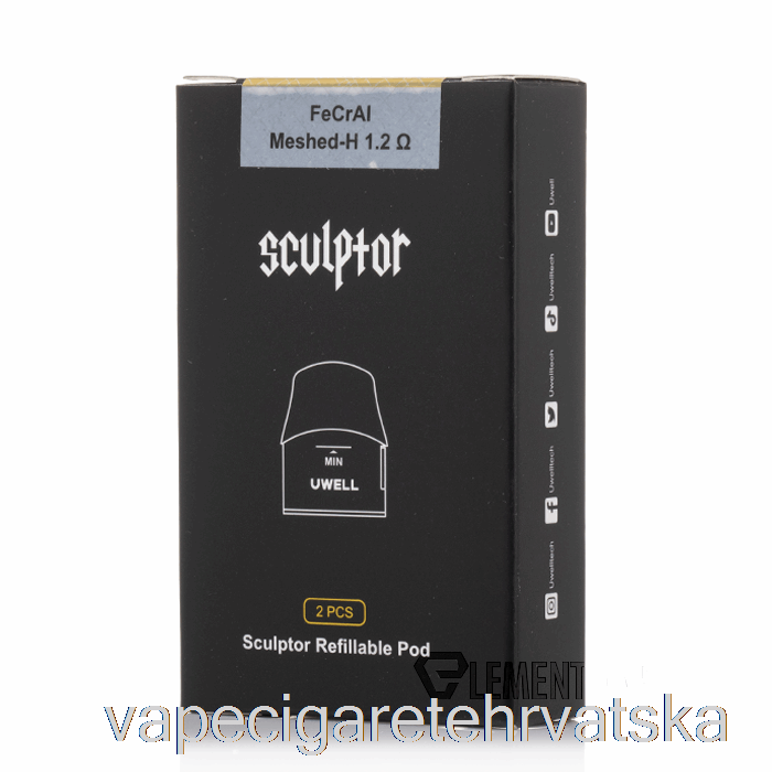 Vape Hrvatska Uwell Sculptor Replacement Pods 1.6ml Refillable Pods